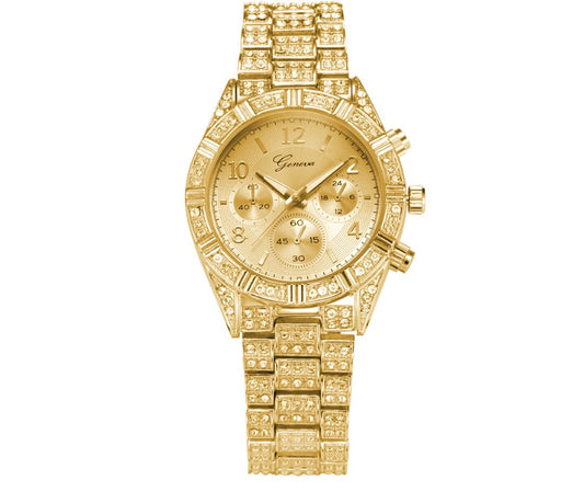 Montre Femme Quartz Élégante – Bracelet Acier Inoxydable & Design Cristal