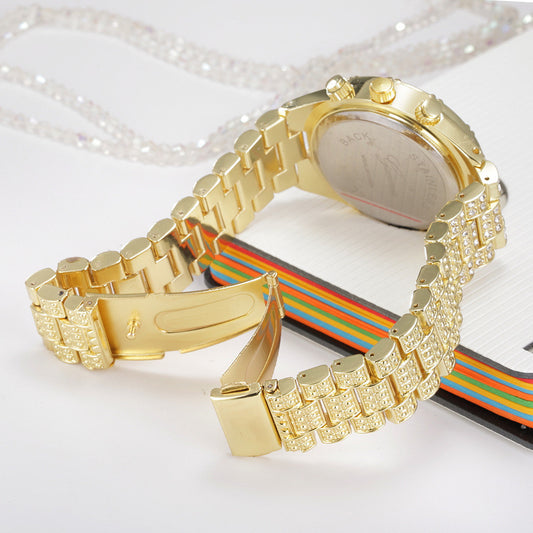 Montre Femme Quartz Élégante – Bracelet Acier Inoxydable & Design Cristal