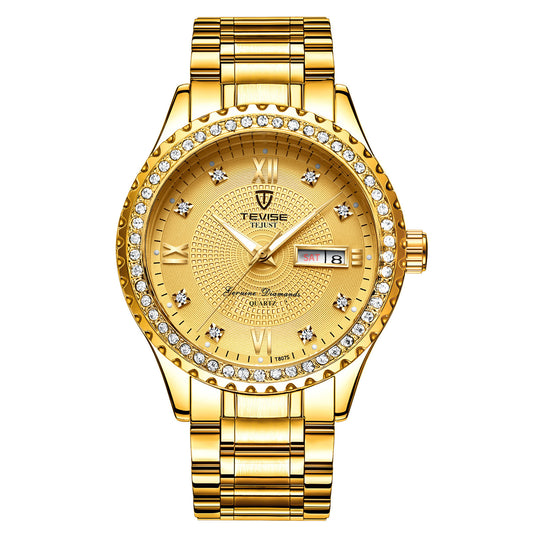 Montre Quartz T807B – Acier Inoxydable, Quartz Étanche – 6 Styles